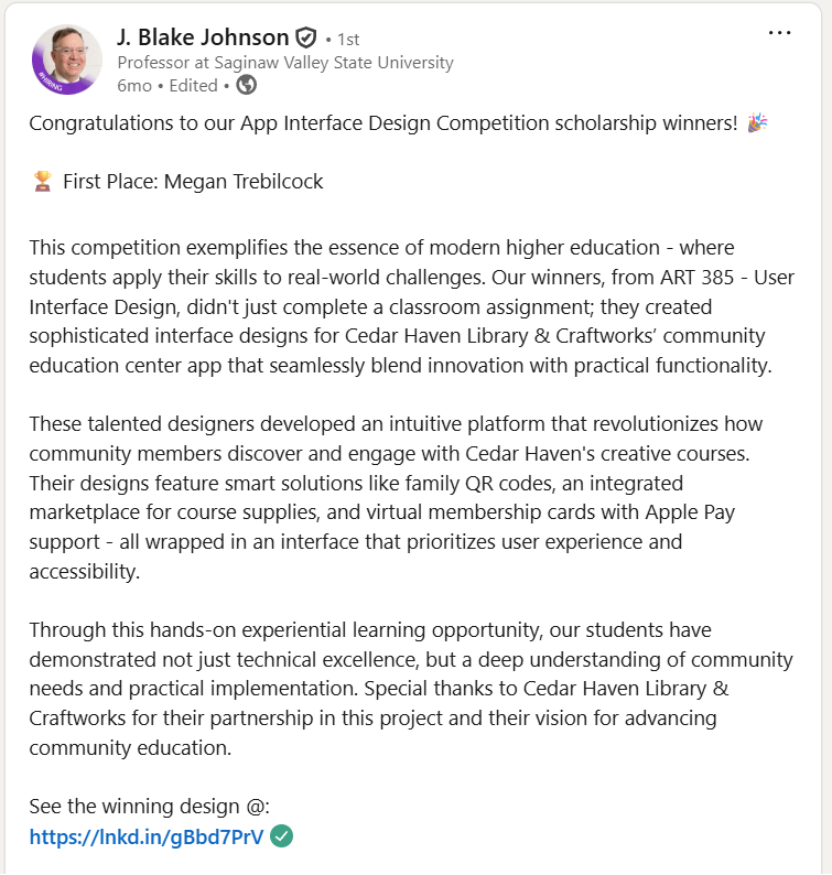 LinkedIn post